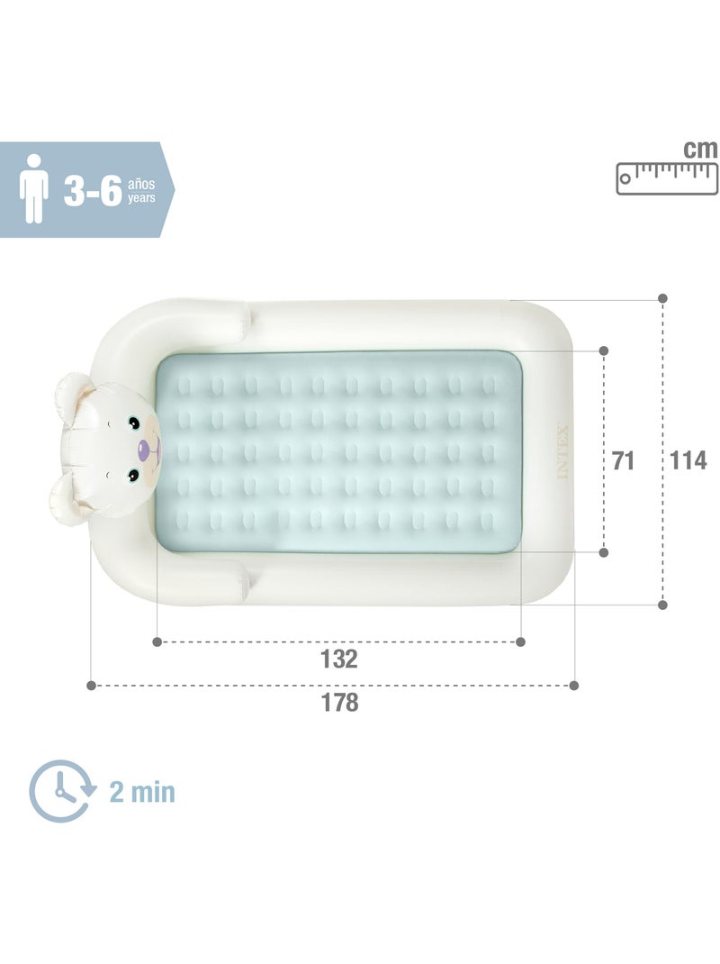 Colchão inflável infantil ursinho 114x178 cm intex Bege - Kiabi