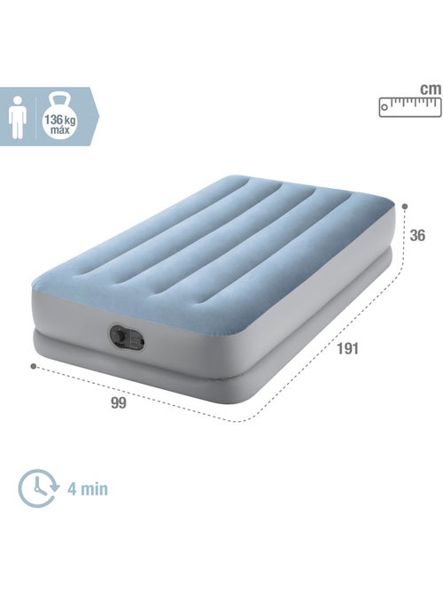 Colchão inflável intex de solteiro tamanho m plus mid-rise comfort - Kiabi Colchão inflável intex de solteiro tamanho m plus mid-rise comfort - Kiabi
