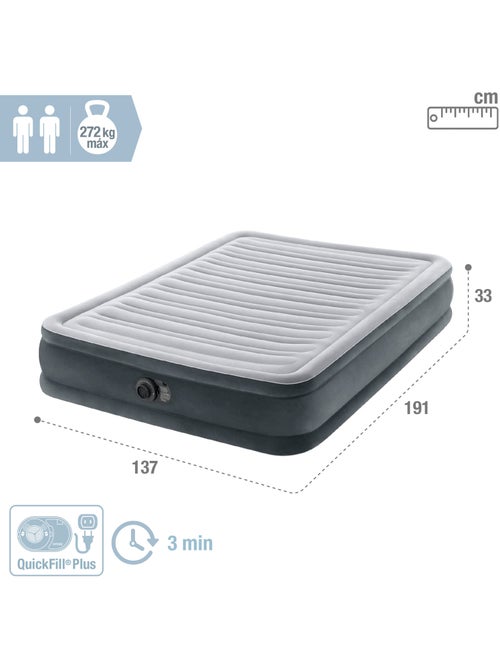 Colchão inflável intex dura-beam deluxe comfort-plush 137x191x33 cm - Kiabi