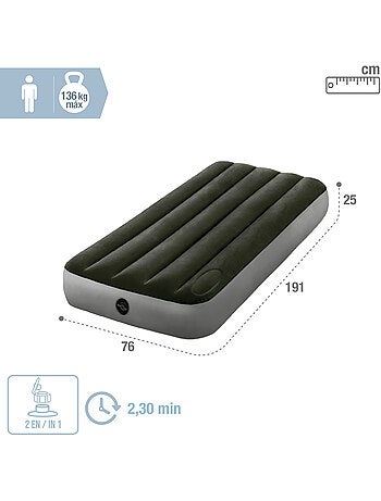 Colchão inflável simples intex tamanho xs dura-beam standard downy