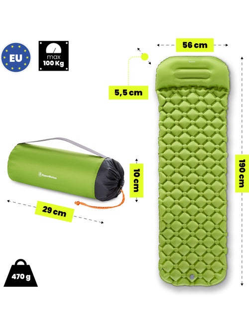 Colchão insuflável campmat hypermotion, ultraleve e compacto para caminhadas, trekking e campismo - Kiabi Colchão insuflável campmat hypermotion, ultraleve e compacto para caminhadas, trekking e campismo - Kiabi