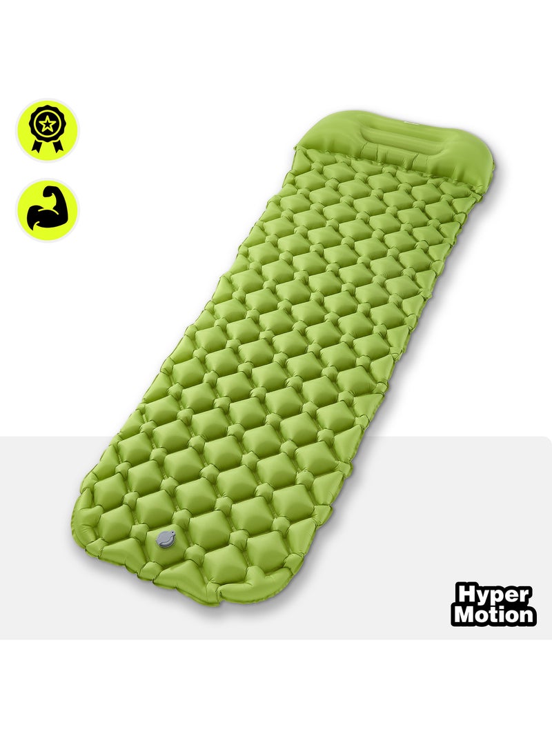 Colchão insuflável campmat hypermotion, ultraleve e compacto para caminhadas, trekking e campismo Verde - Kiabi