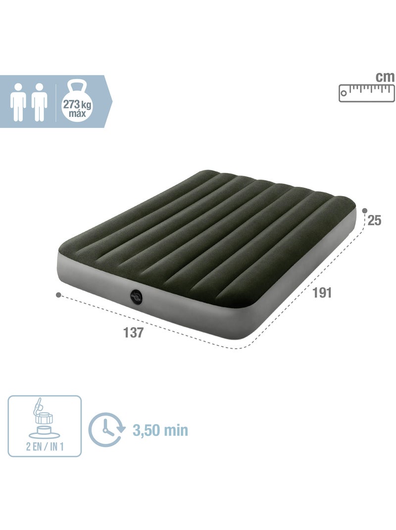 Colchão insuflável duplo com bomba prestige downy com fiber-tech intex Verde garrafa - Kiabi