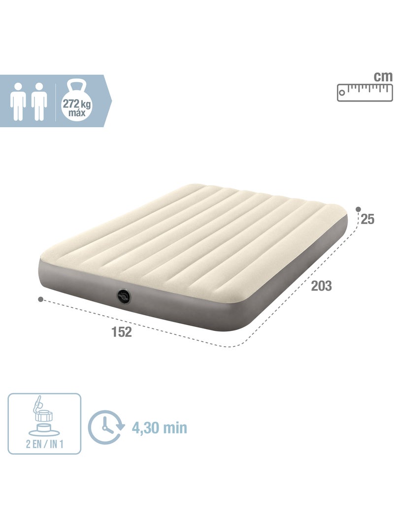 Colchão insuflável intex duplo 152x203x25 cm Bege - Kiabi
