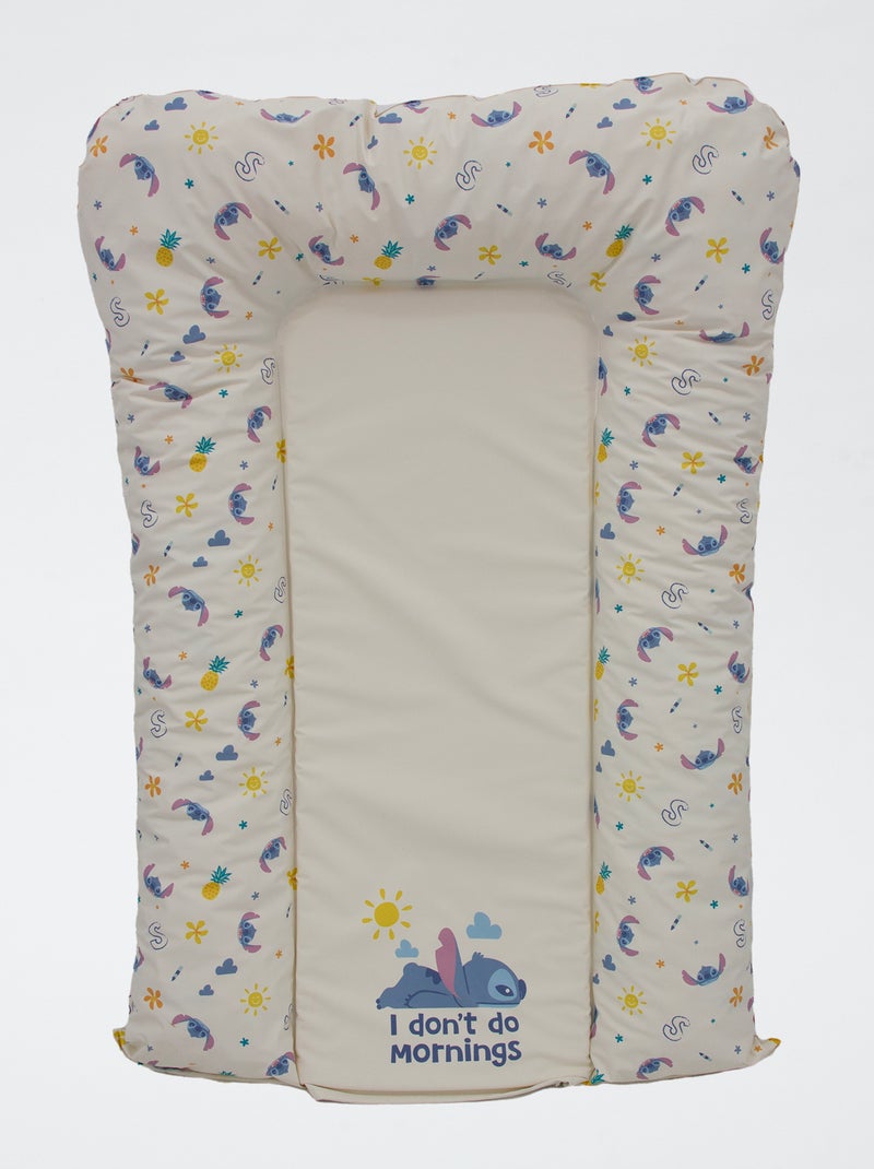 Colchão para mudar a fralda 'Stitch' Branco/ Azul - Kiabi