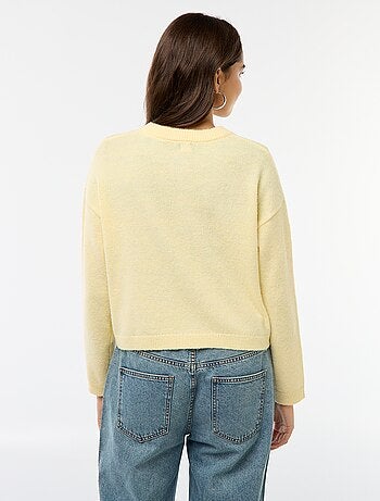 Colete abotoado com 2 bolsos aplicados