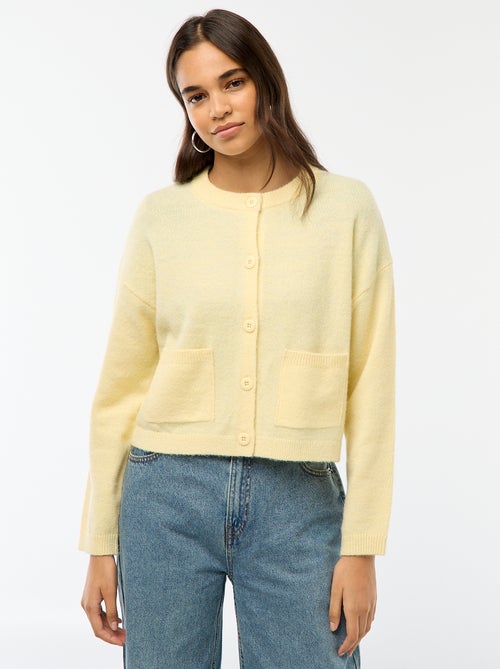 Colete abotoado com 2 bolsos aplicados - Kiabi