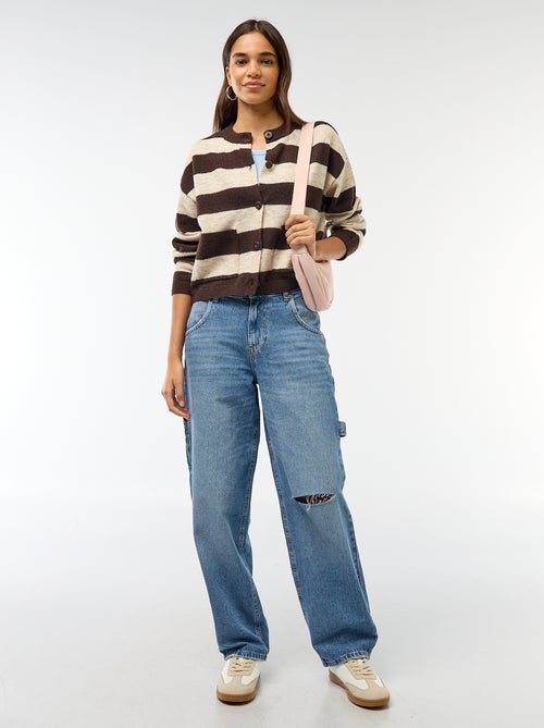 Colete abotoado com 2 bolsos aplicados - Kiabi