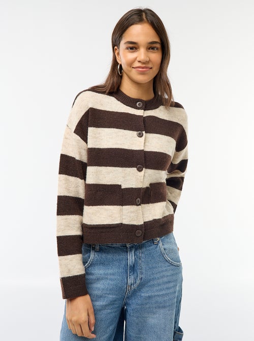 Colete abotoado com 2 bolsos aplicados - Kiabi