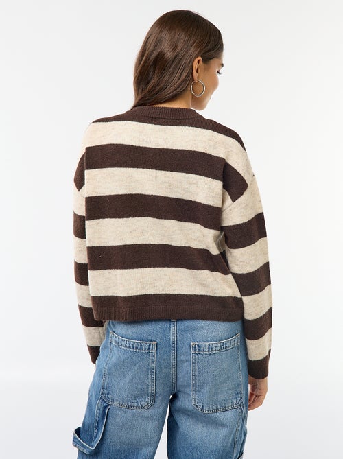 Colete abotoado com 2 bolsos aplicados - Kiabi