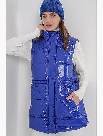 Colete acolchoado brilhante com fecho de correr bdart