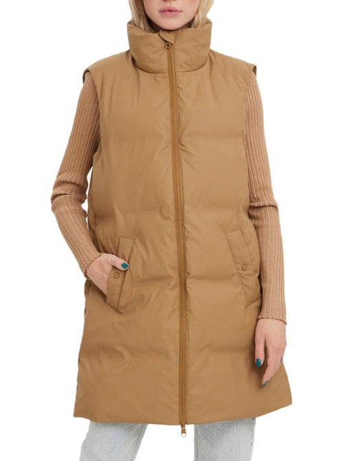 Colete acolchoado castanho para mulher vero moda coated tgy - Kiabi Colete acolchoado castanho para mulher vero moda coated tgy - Kiabi