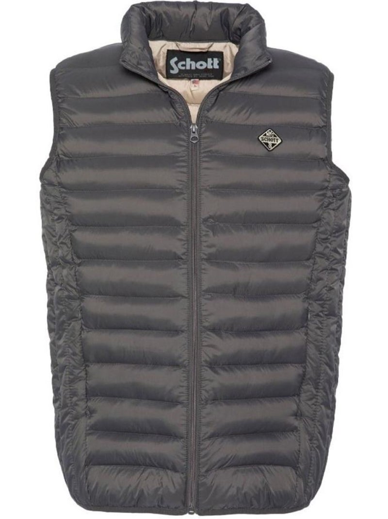 Colete Acolchoado Cinzento para Homem Schott Land Cinza-prateado - Kiabi
