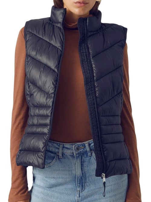 Colete Acolchoado Feminino Vero Moda Sorayasiv Azul-Marinho - Kiabi