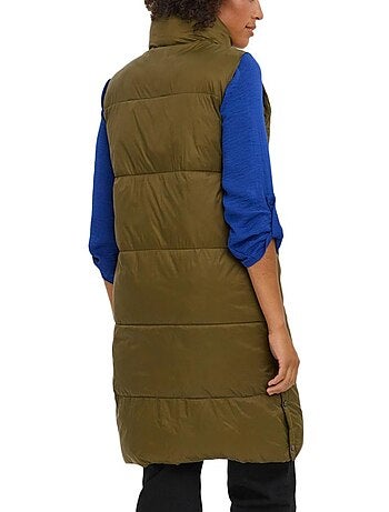 Colete acolchoado kaki para mulher vero moda psala