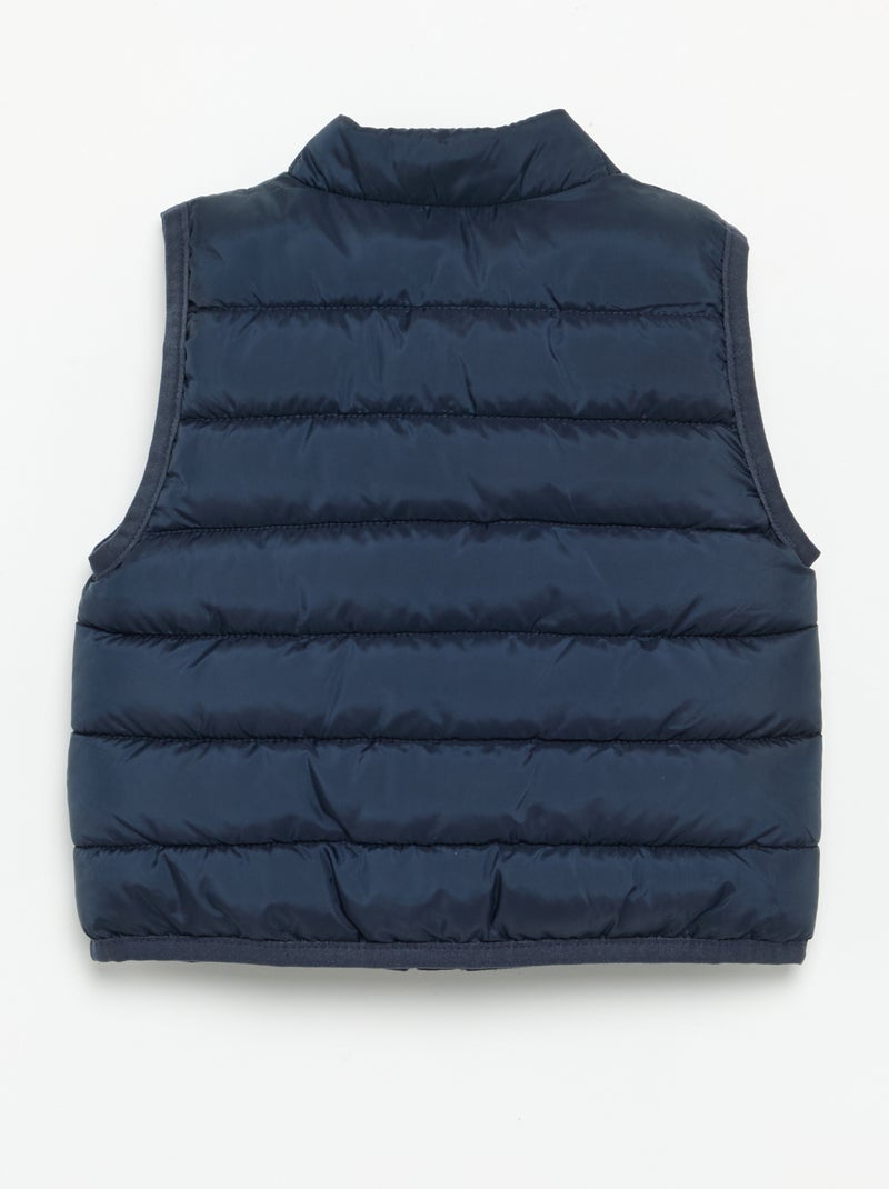 Colete acolchoado liso Azul - Kiabi