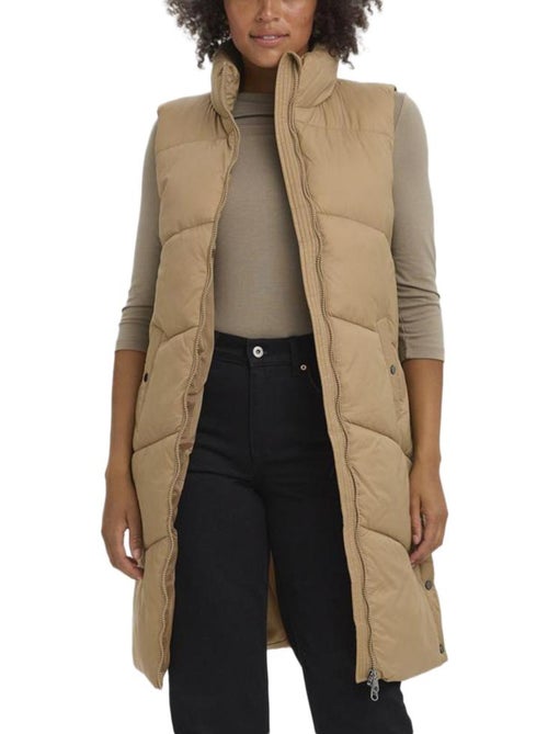 Colete Acolchoado Marrom Vero Moda Muppsala para Mulher - Kiabi Colete Acolchoado Marrom Vero Moda Muppsala para Mulher - Kiabi