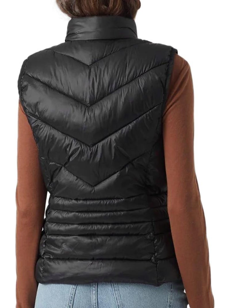 Colete Acolchoado Preto Feminino Vero Moda Sorayasiv Preto - Kiabi