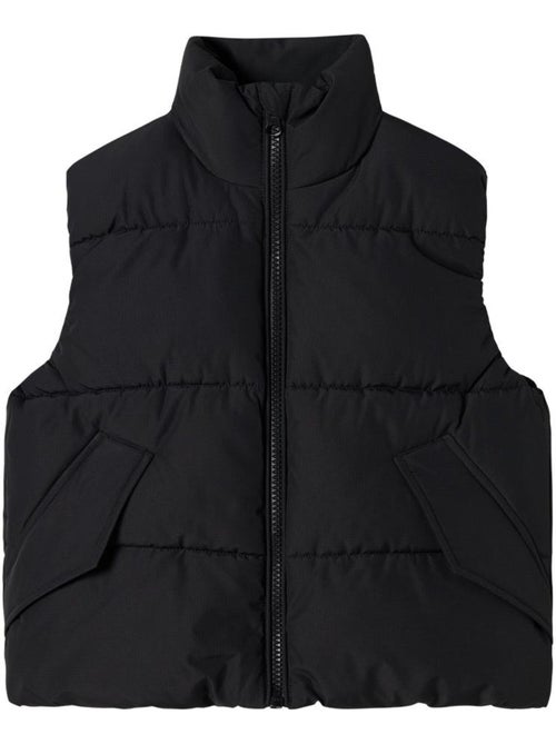 Colete Acolchoado Preto para Menina Name It Mole - Kiabi Colete Acolchoado Preto para Menina Name It Mole - Kiabi