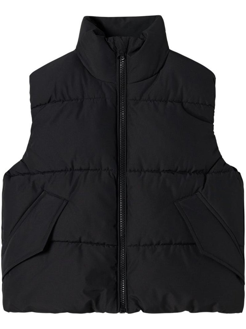 Colete Acolchoado Preto para Menina Name It Mole Preto - Kiabi