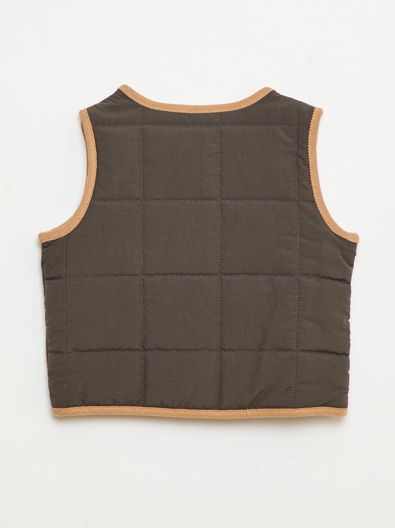 Colete Acolchoado Sem Mangas Preto - Kiabi