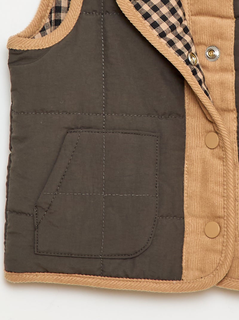 Colete Acolchoado Sem Mangas Preto - Kiabi