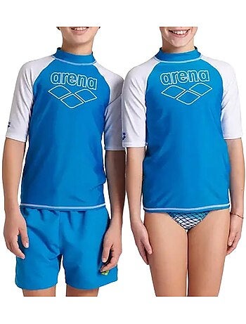 Colete arena lycra azul/branco para rapaz