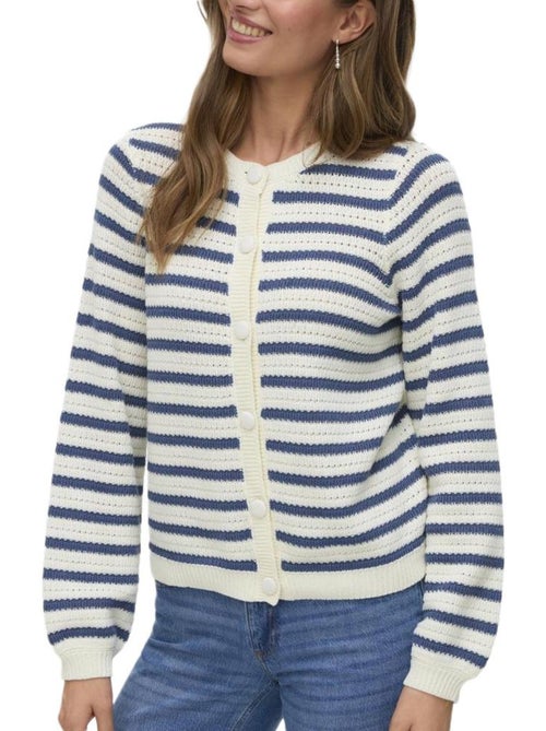 Colete Bege e Azul-Marinho Vero Moda Geous para Mulher - Kiabi