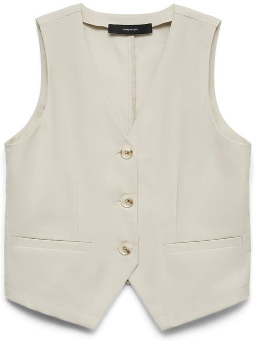 Colete Bege Vero Moda Petrine para Mulher - Kiabi