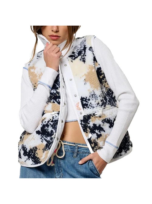 Colete Camuflado Branco Kaporal Vadel para Mulher - Kiabi Colete Camuflado Branco Kaporal Vadel para Mulher - Kiabi
