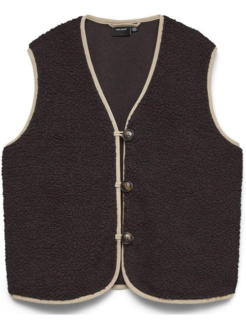 Colete castanho sem mangas para mulher vero moda cleo - Kiabi Colete castanho sem mangas para mulher vero moda cleo - Kiabi