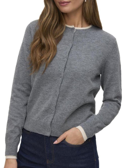 Colete Cinzento Vero Moda Wonderful para Mulher - Kiabi Colete Cinzento Vero Moda Wonderful para Mulher - Kiabi