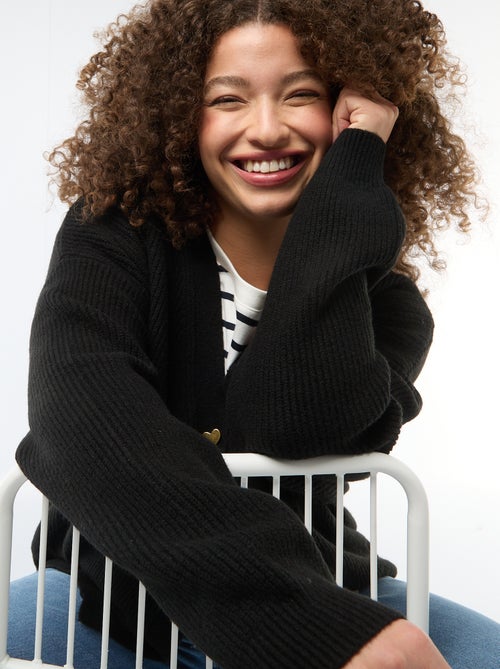 Colete com abotoadura em coração - Kiabi