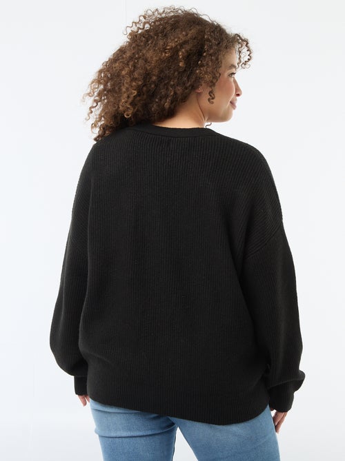 Colete com abotoadura em coração - Kiabi