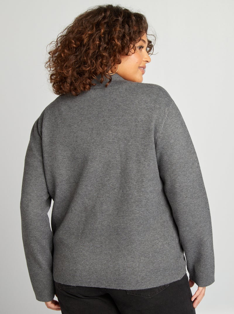 Colete com colarinho de polo CINZA - Kiabi