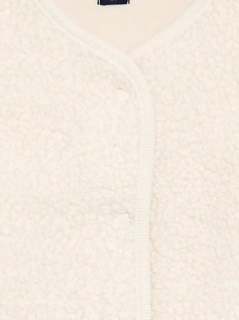 Colete com efeito carneirinho Branco - Kiabi