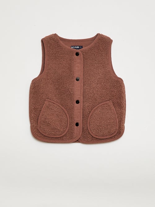 Colete com efeito de pele de carneiro sem mangas - Kiabi
