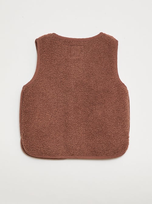 Colete com efeito de pele de carneiro sem mangas - Kiabi