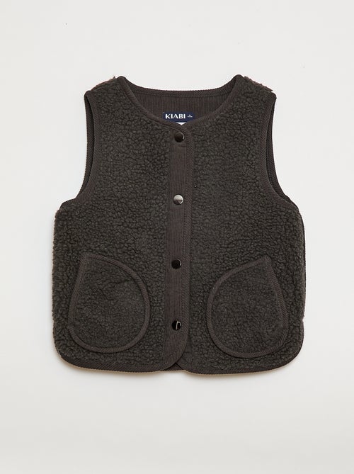 Colete com efeito de pele de carneiro sem mangas - Kiabi