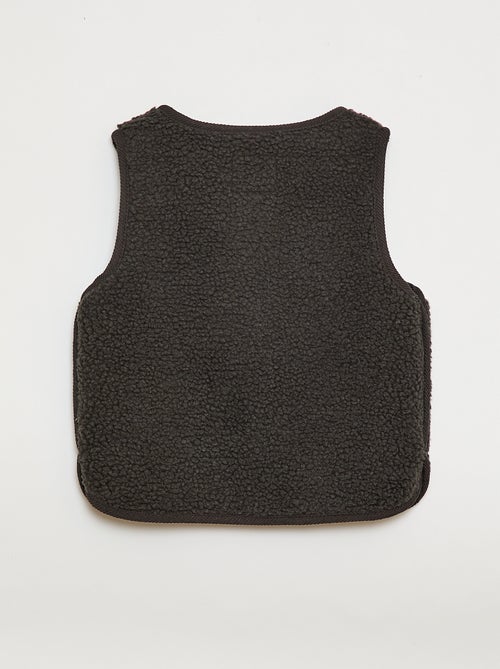 Colete com efeito de pele de carneiro sem mangas - Kiabi