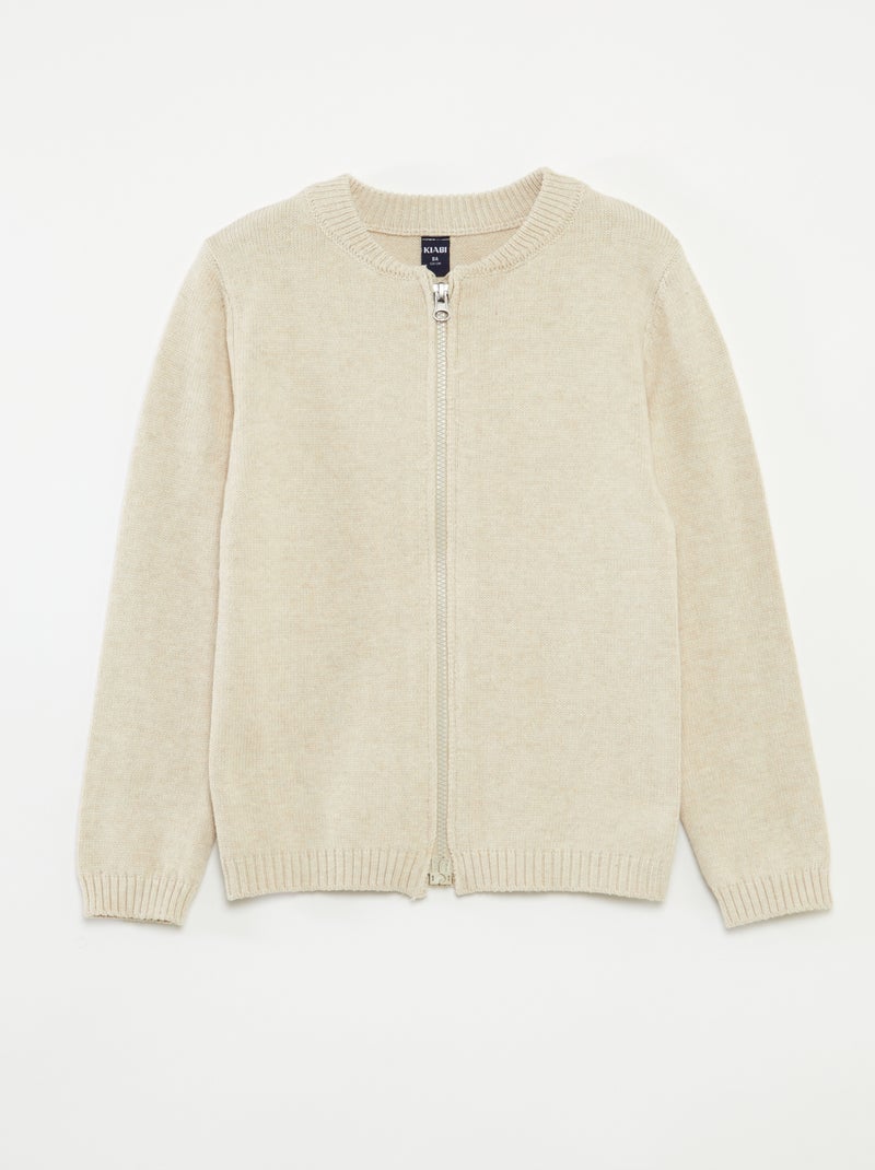 Colete com zíper - So Easy BEGE - Kiabi