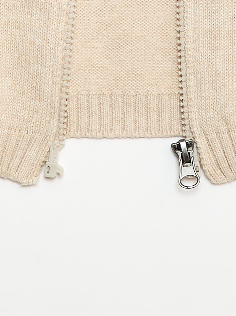 Colete com zíper - So Easy BEGE - Kiabi