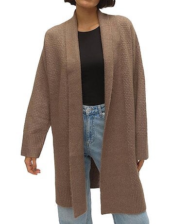 Colete Comprido Castanho Vero Moda Heidi para Mulher
