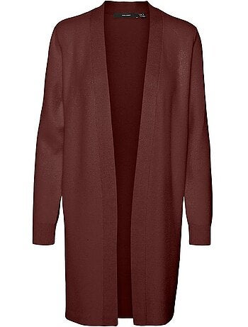 Colete Comprido Vero Moda Nancy Open para Mulher com Padrão Preto e Branco