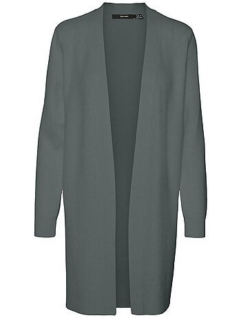 Colete Comprido Vero Moda Nancy Open para Mulher com Padrão Preto e Branco