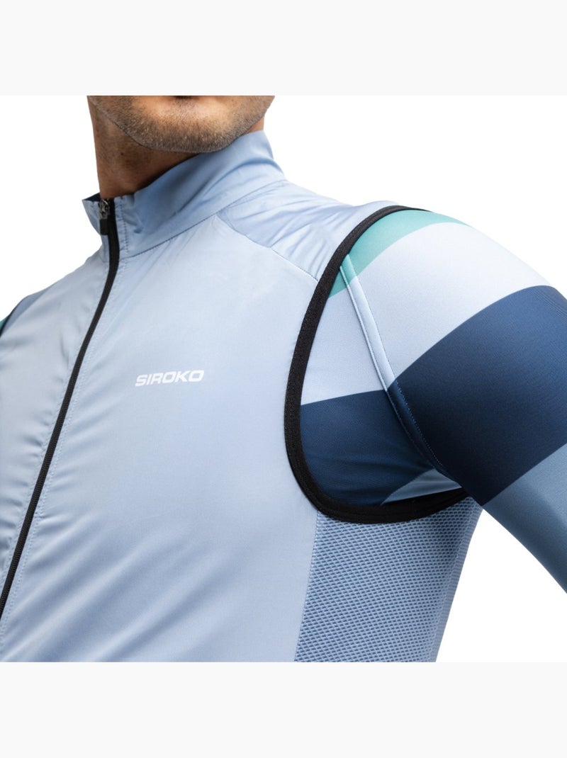 Colete corta-vento de ciclismo para homem Azul - Kiabi