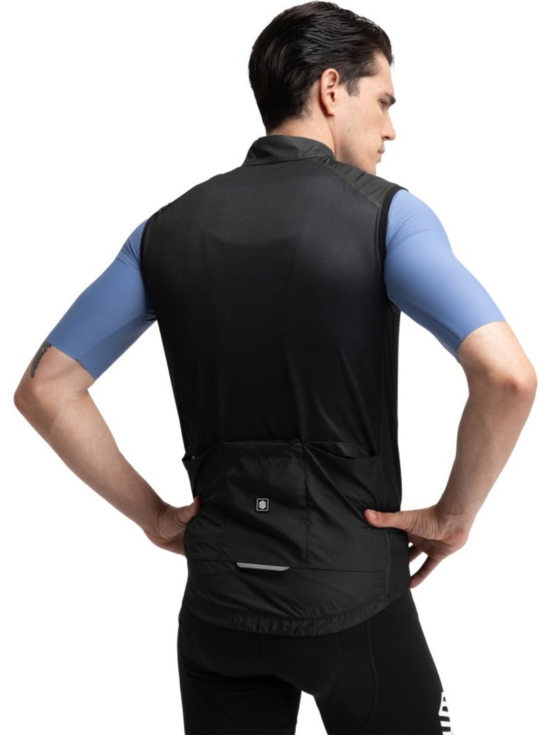 Colete corta-vento de ciclismo para homem Preto - Kiabi