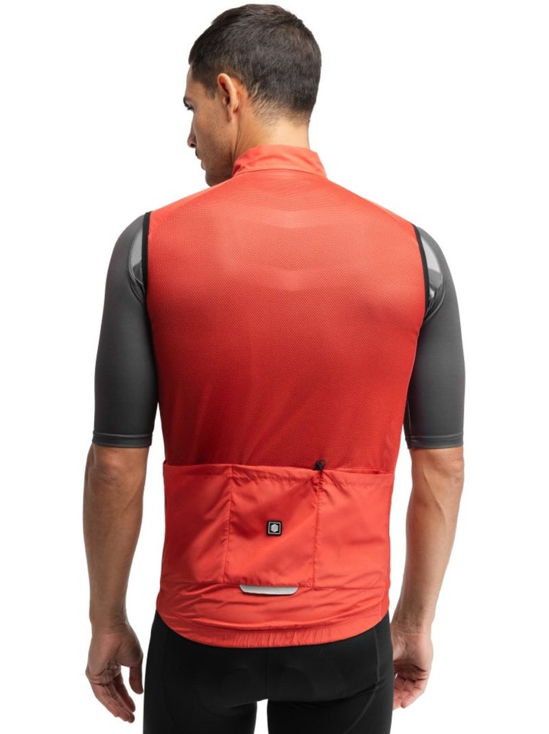 Colete corta-vento de ciclismo para homem Vermelho - Kiabi