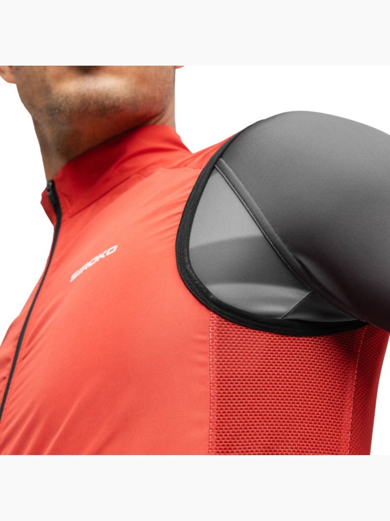 Colete corta-vento de ciclismo para homem Vermelho - Kiabi