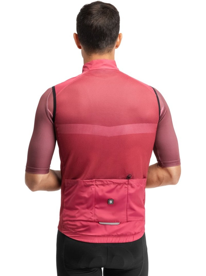Colete corta-vento de ciclismo para homem Vermelho - Kiabi